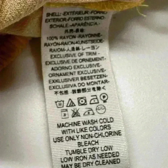 Free People Floral Yellow Mock Neck Top Size Small/Petite - Picture 8 of 9